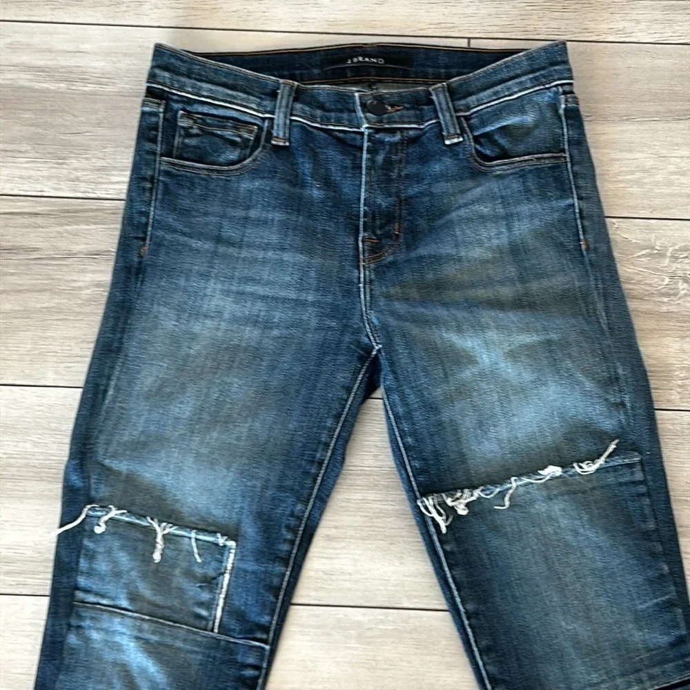J Brand Jasper Patched mid rise capri jeans size 25